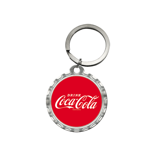 Mentalt Jeg har erkendt det Titicacasøen Coca-Cola – Logo Red Crown Cap, Key Chain Round – seasonimport