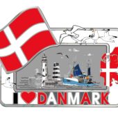 Magnet med Ramme Fyrtårn og Danmark